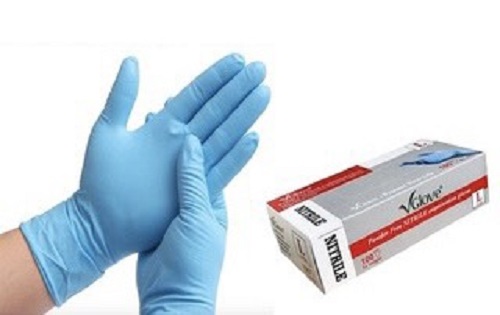 Gang tay y te Nitrile xanh Glove TA 4.0g